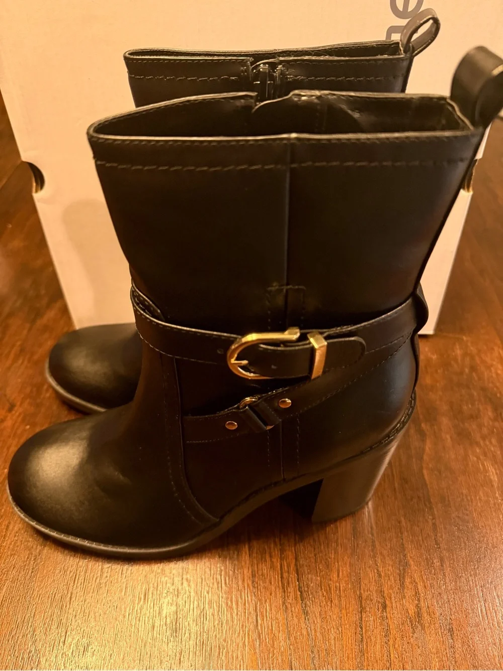 Liz Claiborne LC Olinda Black Ankle Booties Women’s Size 6.5M Memory Foam New IB - Picture 3 of 11